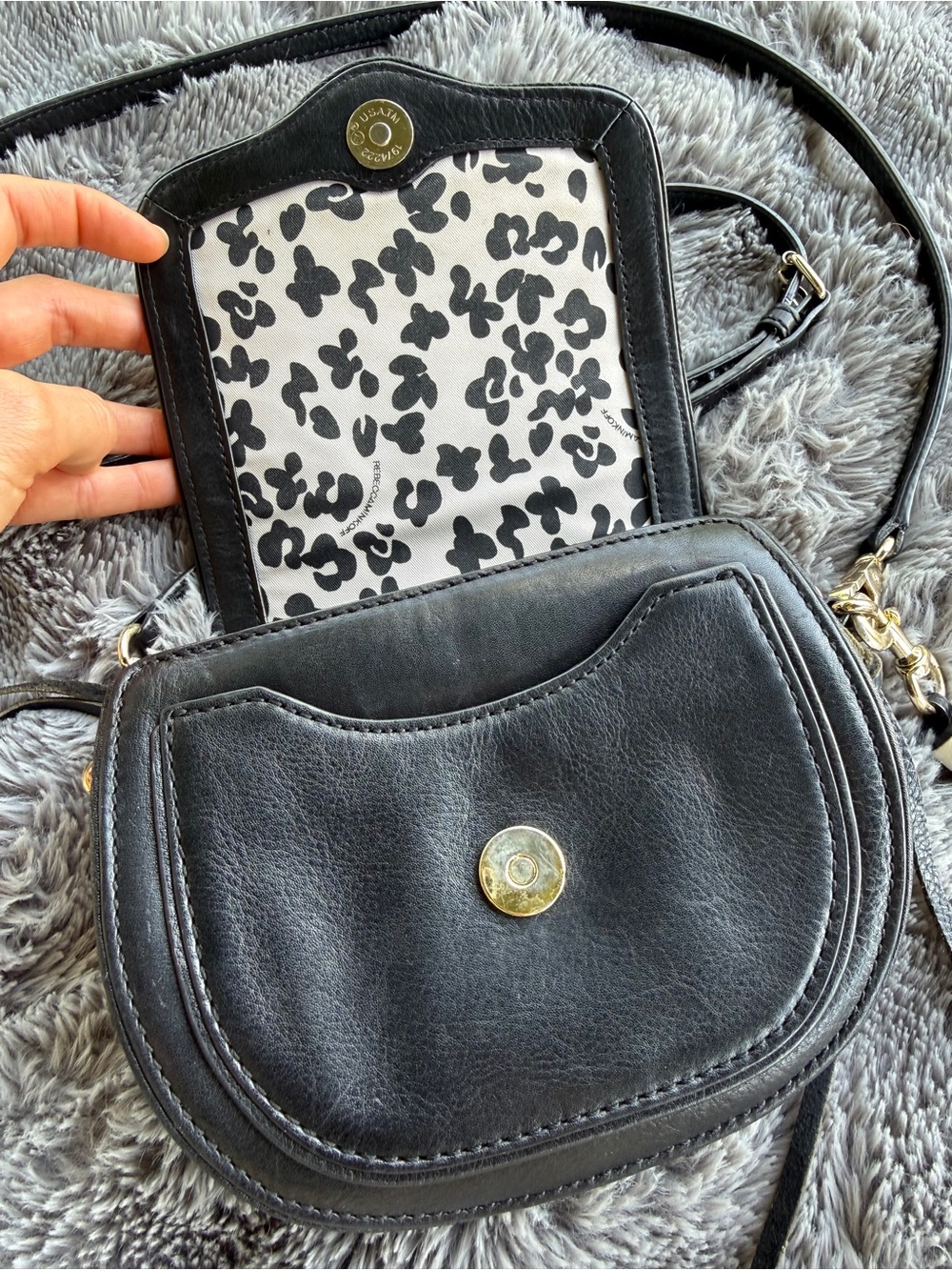 Rebecca Minkoff Mini Suki Black Leather Crossbody Bag with Tassel Accent - Picture 13 of 13
